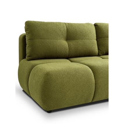Sofá cama de tres plazas con almacenamiento NUORO verde