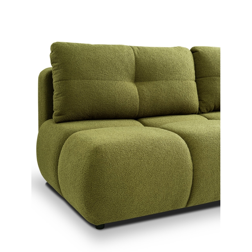 Sofá cama de tres plazas con almacenamiento NUORO verde