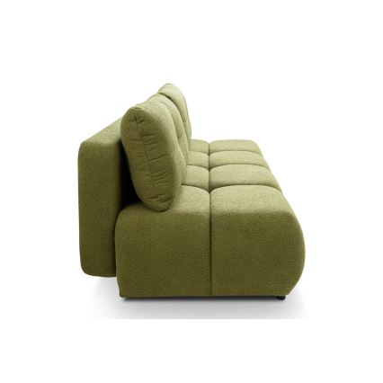 Sofá cama de tres plazas con almacenamiento NUORO verde