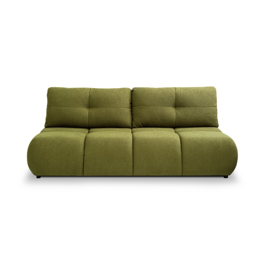 Sofá cama de tres plazas con almacenamiento NUORO verde