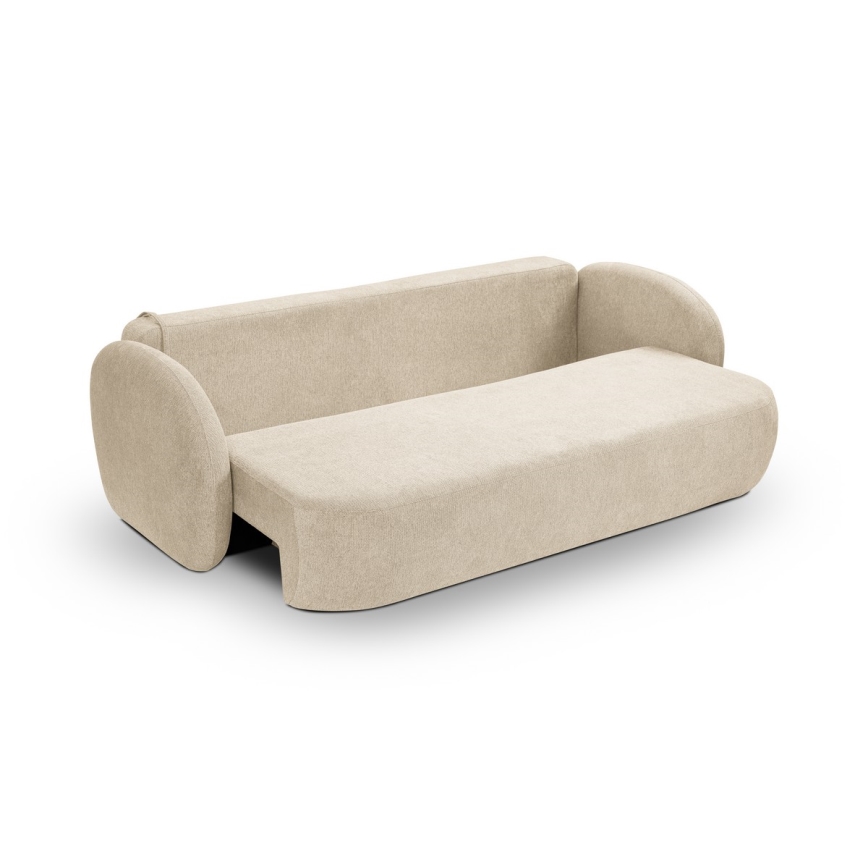 Sofá cama de tres plazas OLBIA beige