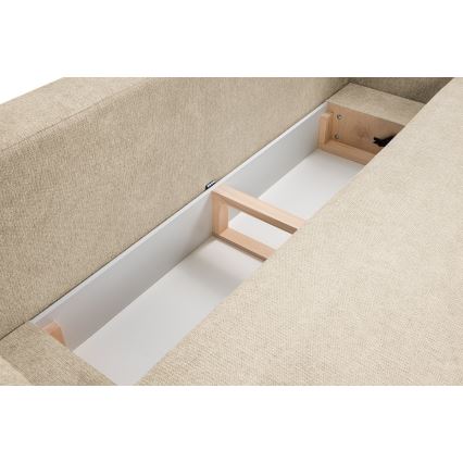 Sofá cama de tres plazas OLBIA beige
