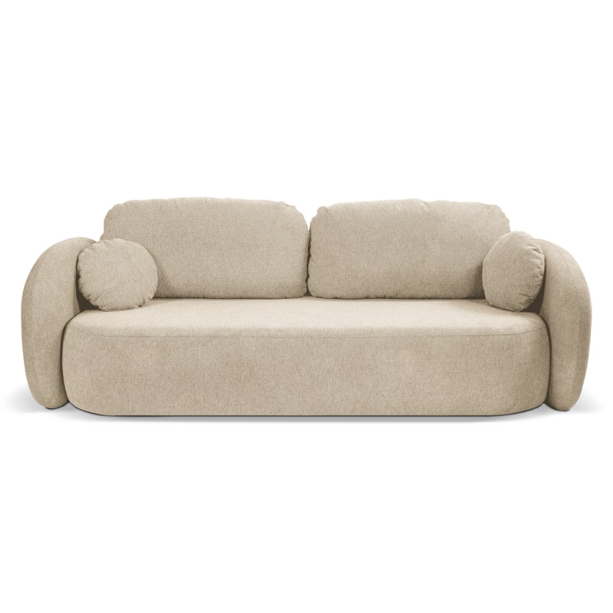Sofá cama de tres plazas OLBIA beige