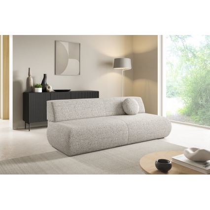 Sofá cama de tres plazas con almacenamiento PRATO beige