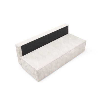 Sofá cama de tres plazas con almacenamiento TERAMO beige