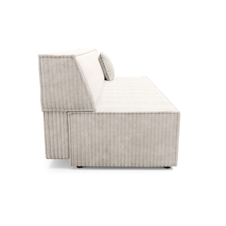 Sofá cama de tres plazas con almacenamiento TERAMO beige