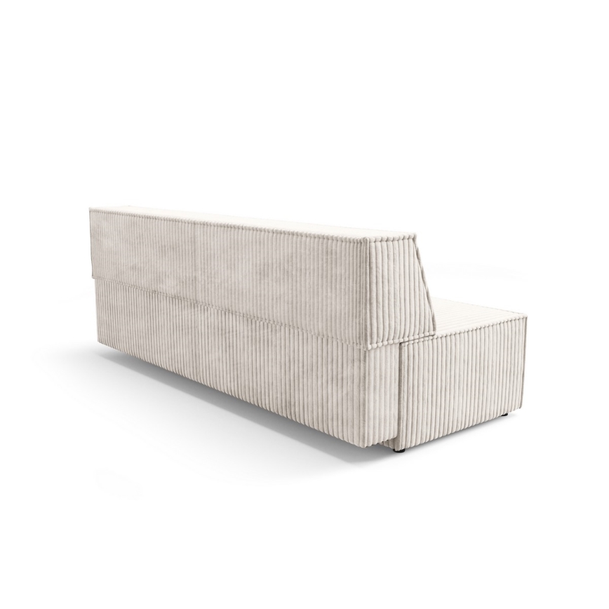 Sofá cama de tres plazas con almacenamiento TERAMO beige
