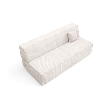 Sofá cama de tres plazas con almacenamiento TERAMO beige