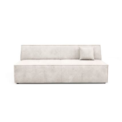 Sofá cama de tres plazas con almacenamiento TERAMO beige