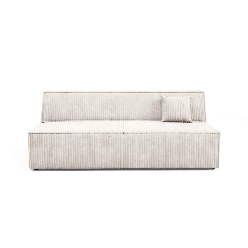 Sofá cama de tres plazas con almacenamiento TERAMO beige