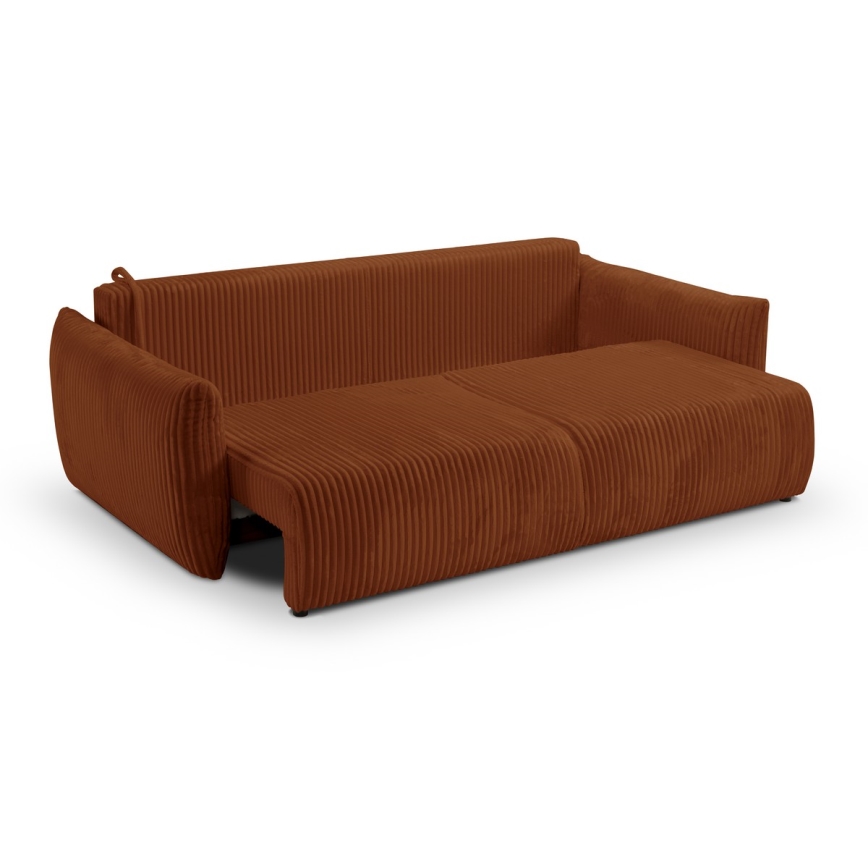 Sofá cama de dos plazas FRIDA marrón
