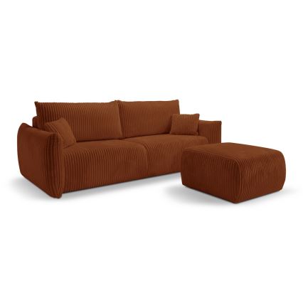 Sofá cama de dos plazas FRIDA marrón