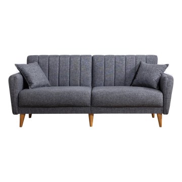 Sofá cama de dos plazas KITO gris oscuro