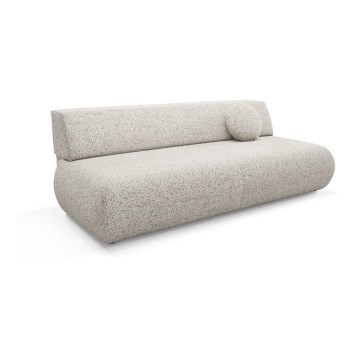 Sofá cama de tres plazas con almacenamiento PRATO beige
