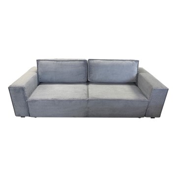 Sofá cama de tres plazas con almacenamiento RONDA gris