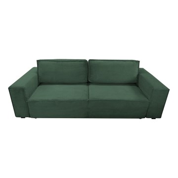 Sofá cama de tres plazas con almacenamiento RONDA verde