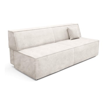 Sofá cama de tres plazas con almacenamiento TERAMO beige