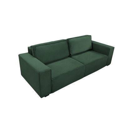 Sofá cama de tres plazas con arcón RONDA verde
