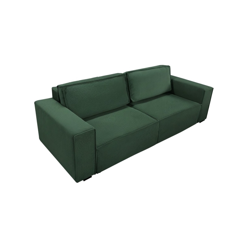 Sofá cama de tres plazas con arcón RONDA verde