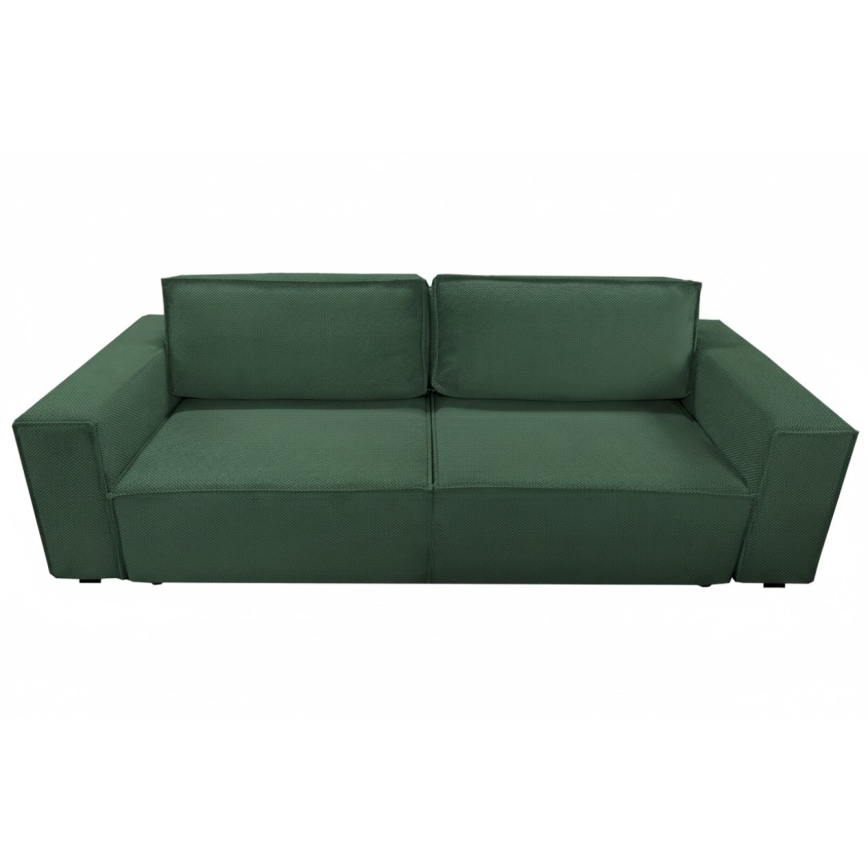 Sofá cama de tres plazas con arcón RONDA verde