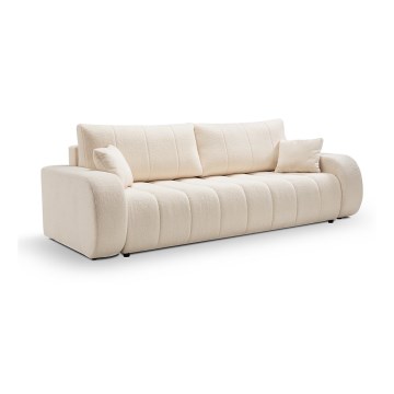 Sofá cama de tres plazas DESIO beige