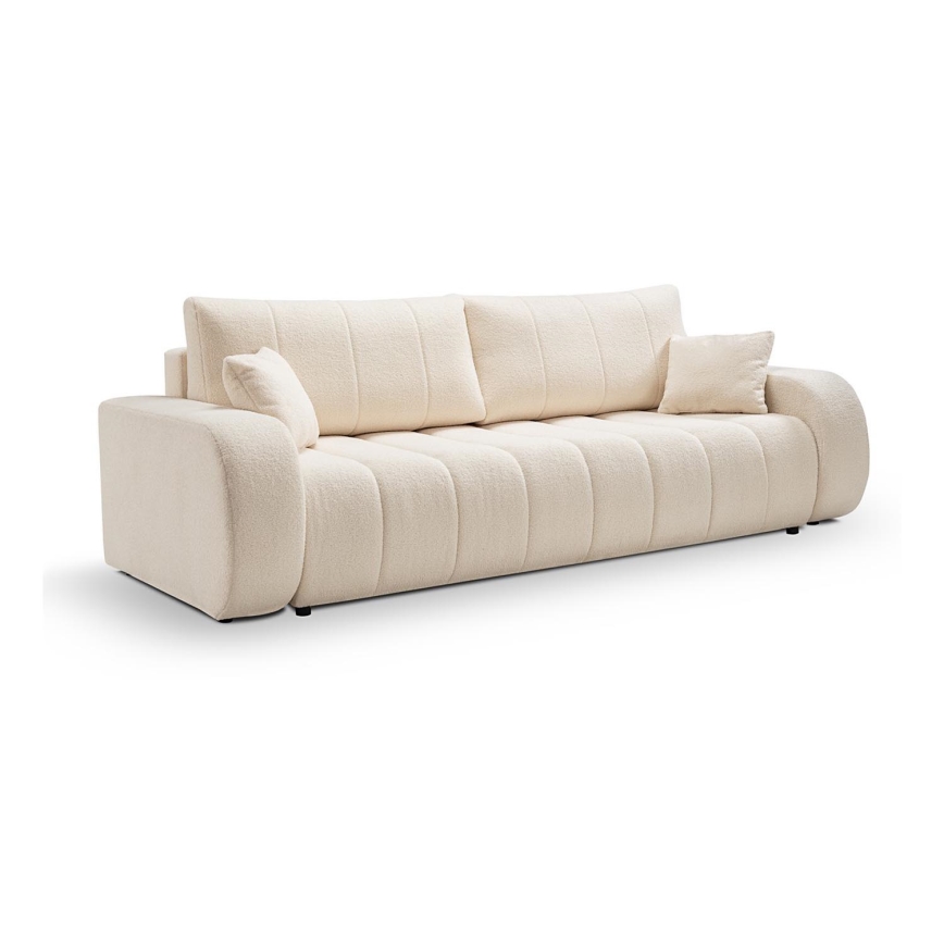 Sofá cama de tres plazas DESIO beige