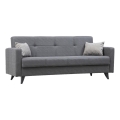 Sofá cama de tres plazas KORFU gris oscuro