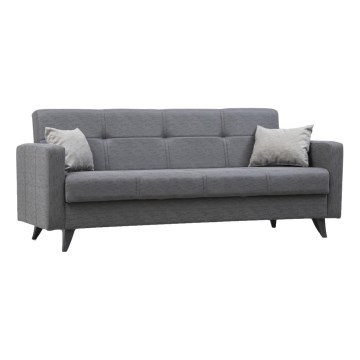 Sofá cama de tres plazas KORFU gris oscuro