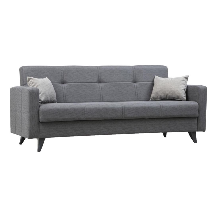 Sofá cama de tres plazas KORFU gris oscuro