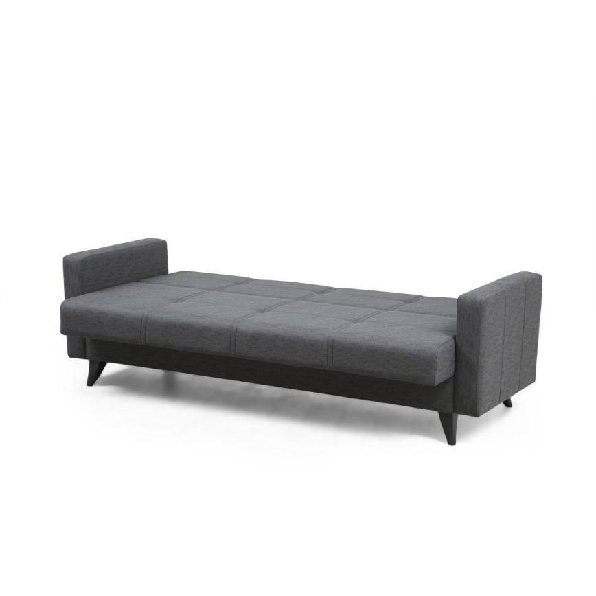 Sofá cama de tres plazas KORFU gris oscuro