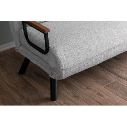 Sofá cama desplegable de 2 plazas QIRA, gris