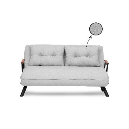 Sofá cama desplegable de 2 plazas QIRA, gris