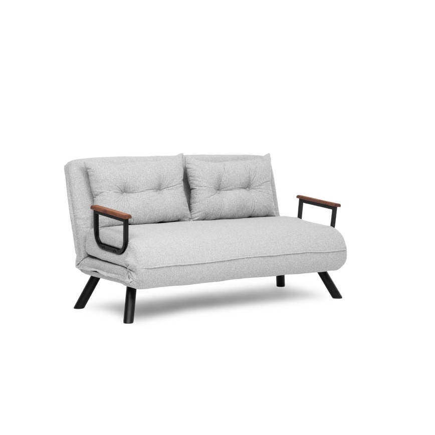 Sofá cama desplegable de 2 plazas QIRA, gris