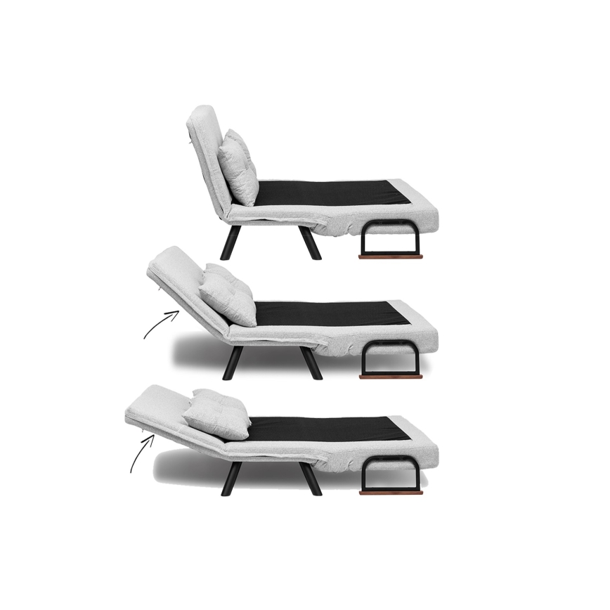 Sofá cama desplegable de 2 plazas QIRA, gris