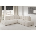 Sofá cama esquinero tapizado ALMADA en L con arcón, lado derecho, beige