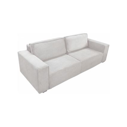 Sofá cama extensible de tres plazas con arcón integrado RONDA beige