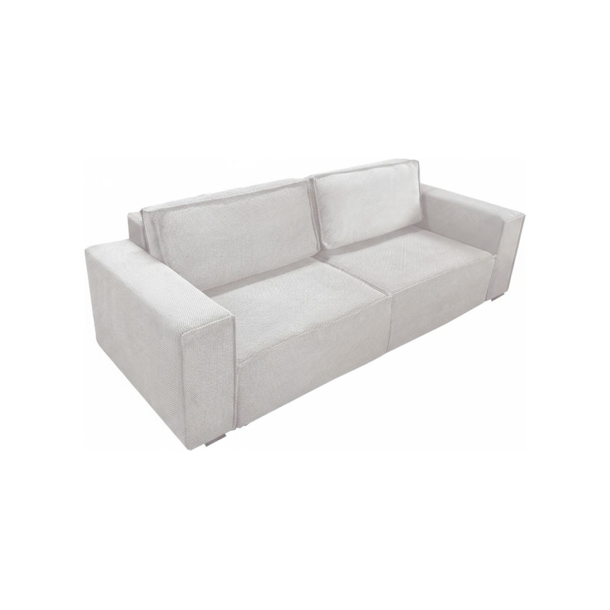 Sofá cama extensible de tres plazas con arcón integrado RONDA beige
