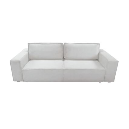 Sofá cama extensible de tres plazas con arcón integrado RONDA beige