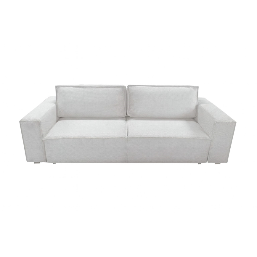Sofá cama extensible de tres plazas con arcón integrado RONDA beige