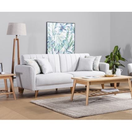 Sofá cama KITO de 2 plazas, color crema