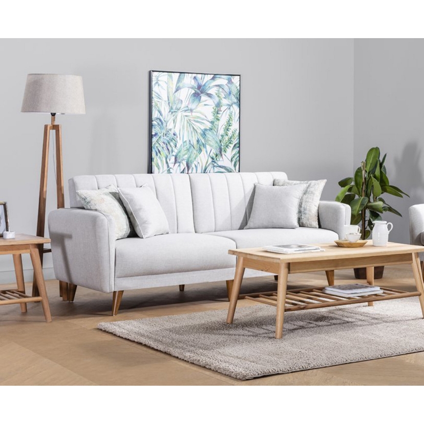 Sofá cama KITO de 2 plazas, color crema