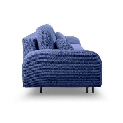 Sofá cama tapizado de tres plazas CLOUDY azul