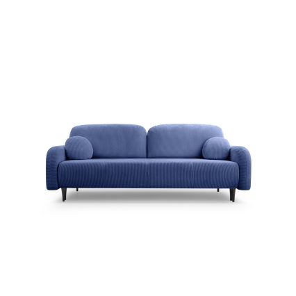 Sofá cama tapizado de tres plazas CLOUDY azul