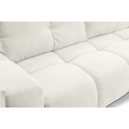 Sofá cama tapizado de tres plazas con almacenamiento ALMADA beige