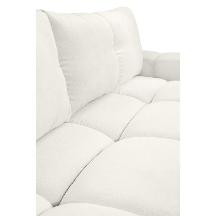 Sofá cama tapizado de tres plazas con almacenamiento ALMADA beige