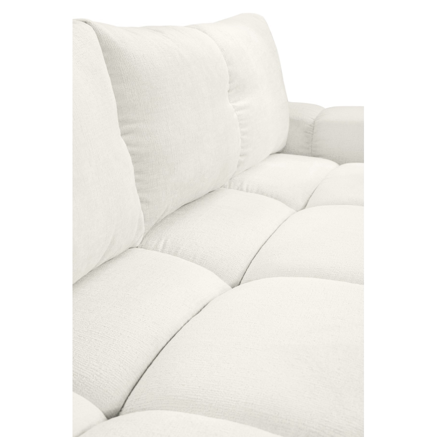 Sofá cama tapizado de tres plazas con almacenamiento ALMADA beige