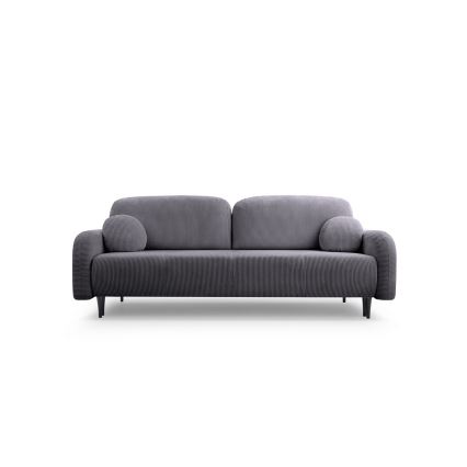 Sofá cama tapizado de 3 plazas CLOUDY en gris