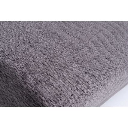 Sofá cama tapizado de 3 plazas PAUL, apto para uso diario, con reposabrazos, gris