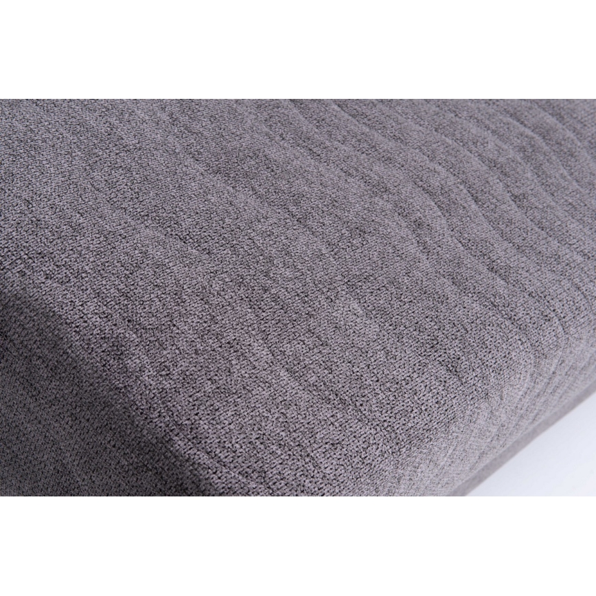 Sofá cama tapizado de 3 plazas PAUL, apto para uso diario, con reposabrazos, gris