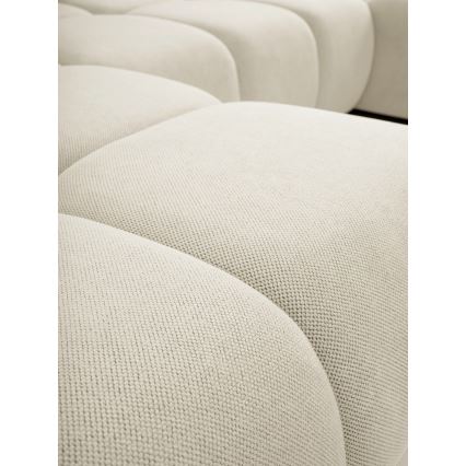 Sofá cama tapizado en U ALMADA con arcón de almacenamiento, beige